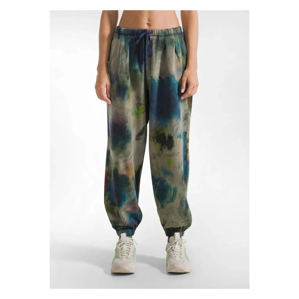 Deha Geverfde Beige Broek Multicolor Dames