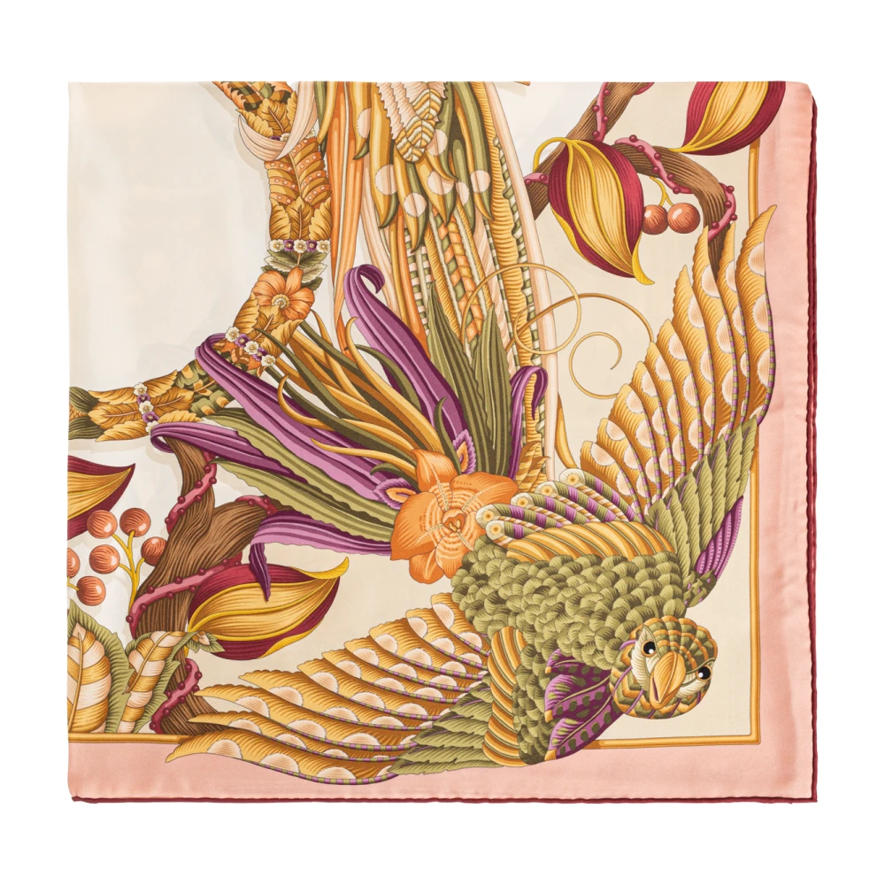 Ferragamo Donna Multicolor - Foulard In Seta Con Stampa Pappagalli - Accessories - E - One Size
