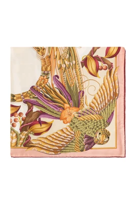 Parrots Print Silk Foulard