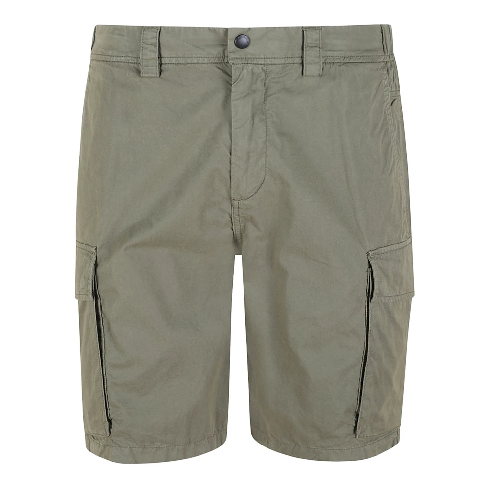 Woolrich Blauwe Gewassen Katoenen Cargo Shorts Green Heren