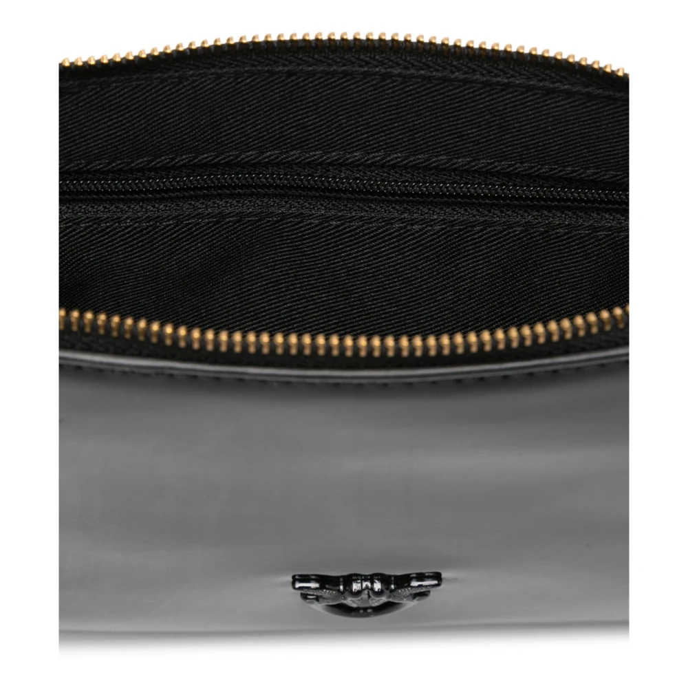 pinko Zwarte schoudertas in lakleer Black Dames
