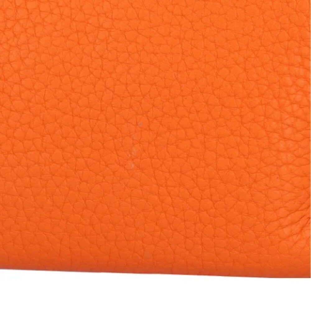 Hermès Vintage Pre-owned Leather shoulder-bags Orange Dames