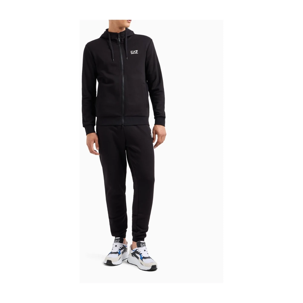 Emporio Armani EA7 Zwart sportief trainingspak set Black Heren