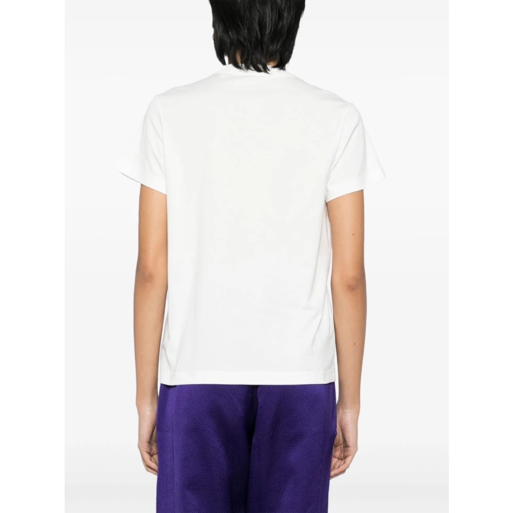 Y-3 Witte Katoenen Crew Neck Tee White Dames
