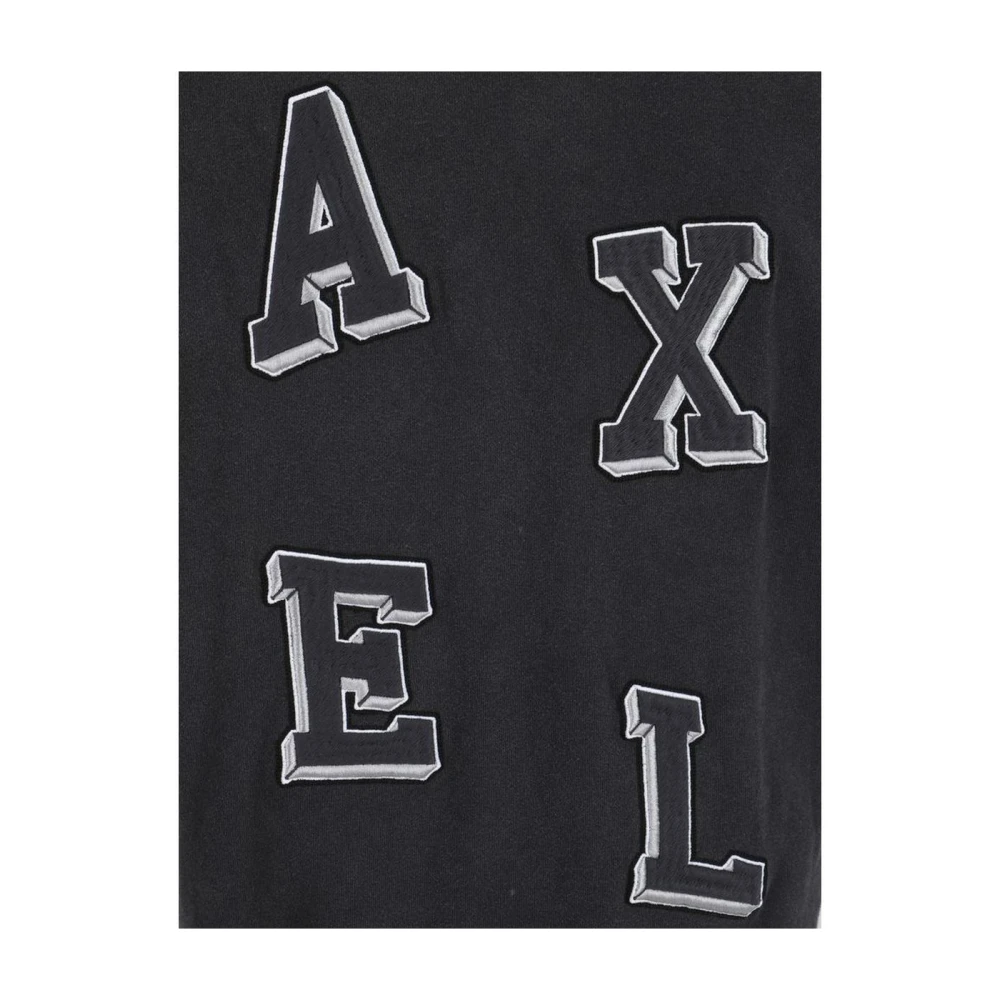 Axel Arigato Premium Katoenen Oversized Typo T-Shirt Gray Heren