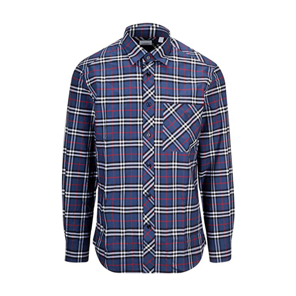 Camicia burberry outlet uomo blu