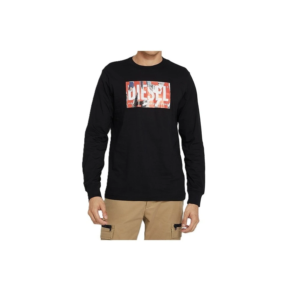 Diesel Uomo Nero T-Shirt 100% Cotone