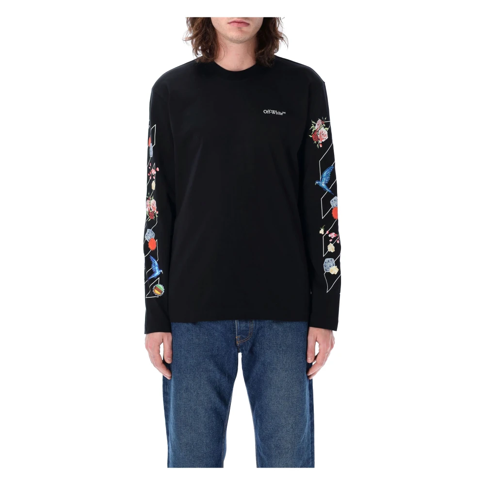 Off White Skate Longsleeve Tee Black Heren