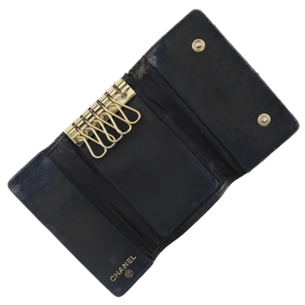 Chanel Vintage Pre-owned Leather key-holders Black Dames