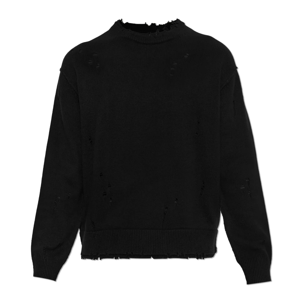 Allsaints Mannelijk Zwart Truien & Vesten Heren, Xs, Wol, Wolf Trui