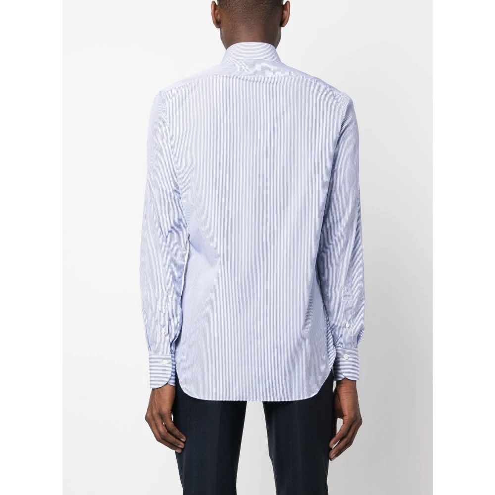 Finamore Casual Shirts Blue Heren
