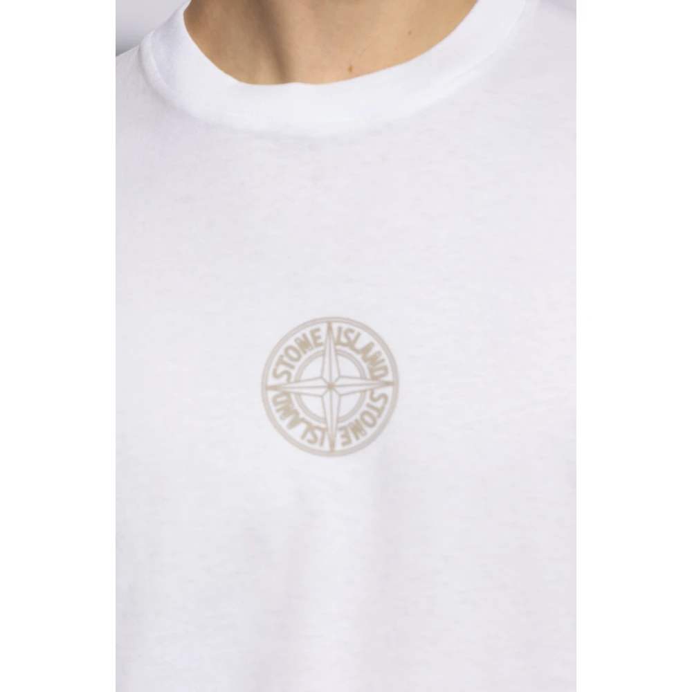 Stone Island T-shirt met logo White Heren