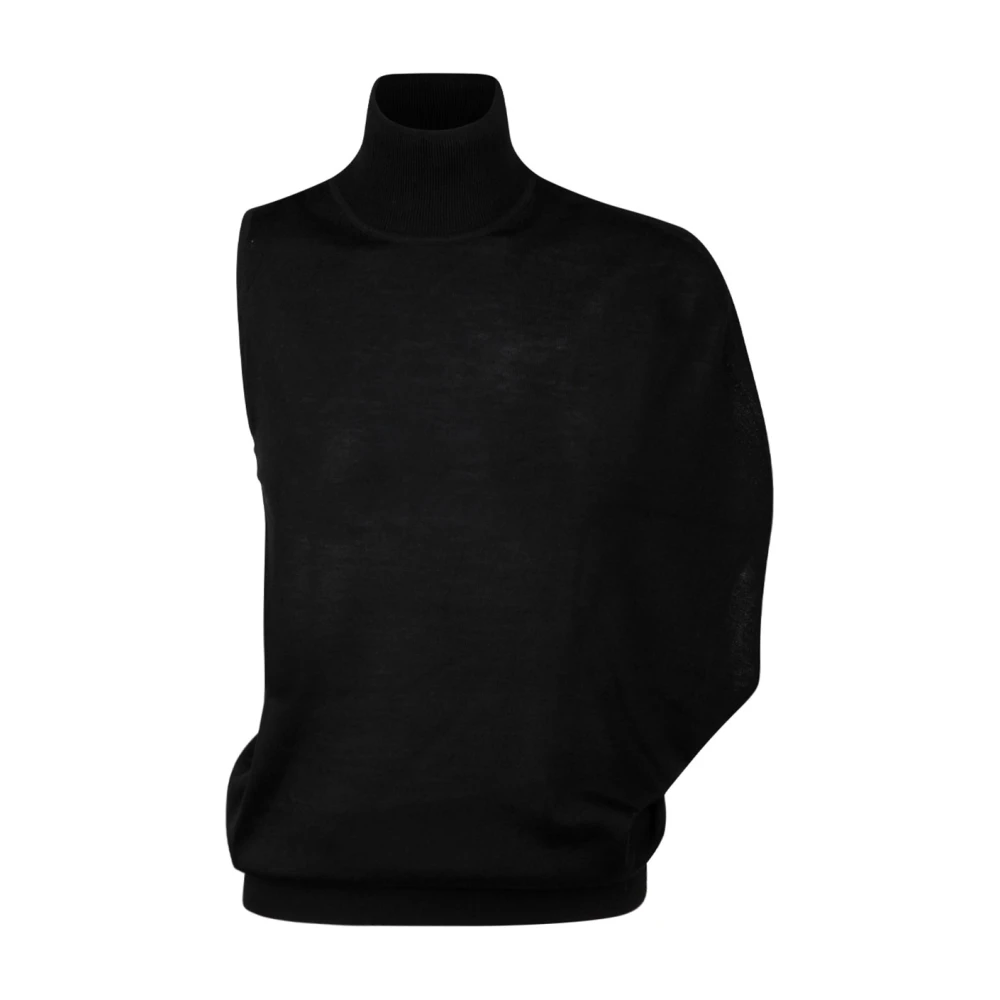 Calvin Klein Zwarte Asymmetrische Vest Sweaters Black Dames