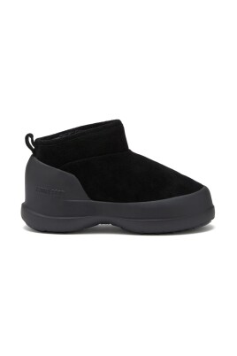 black-suede-chunky-sole-slip-on-boots