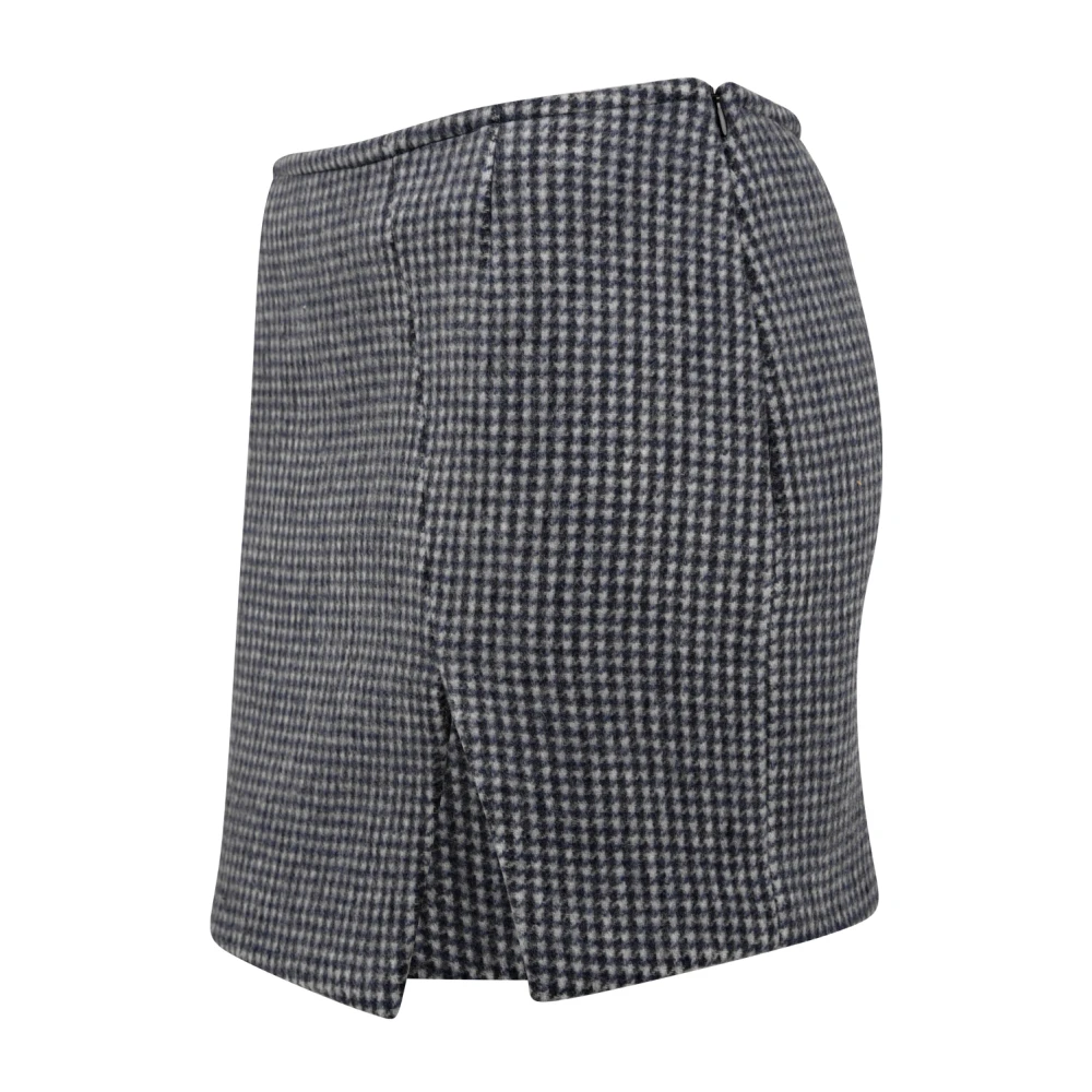 Douuod Woman Mini Rok met Zijdelingse Split Multicolor Dames