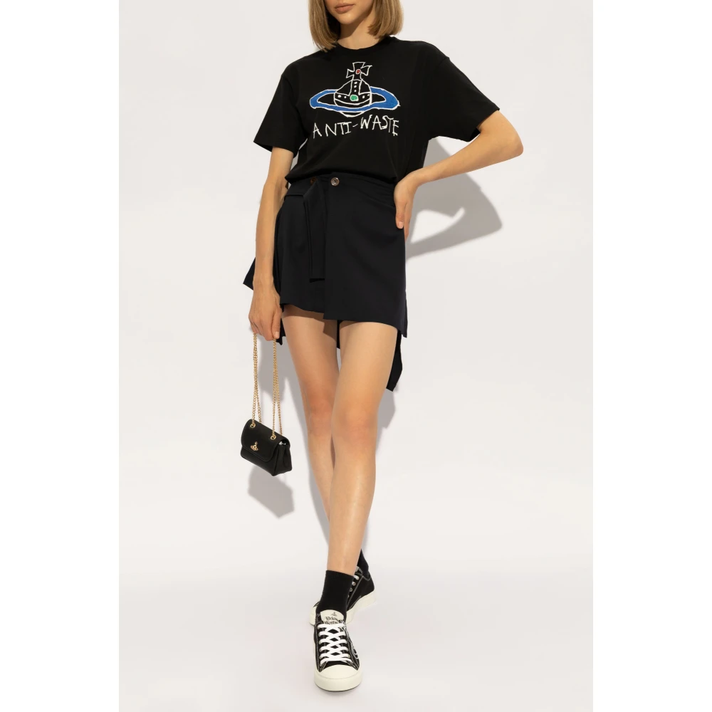 Vivienne Westwood T-shirt met logo Black Dames