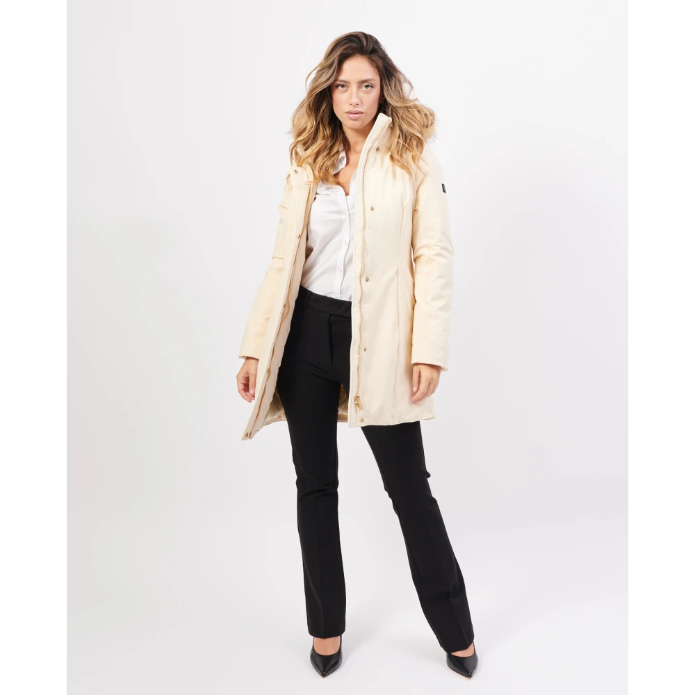 YES ZEE Parka jas met capuchon en bont Beige Dames