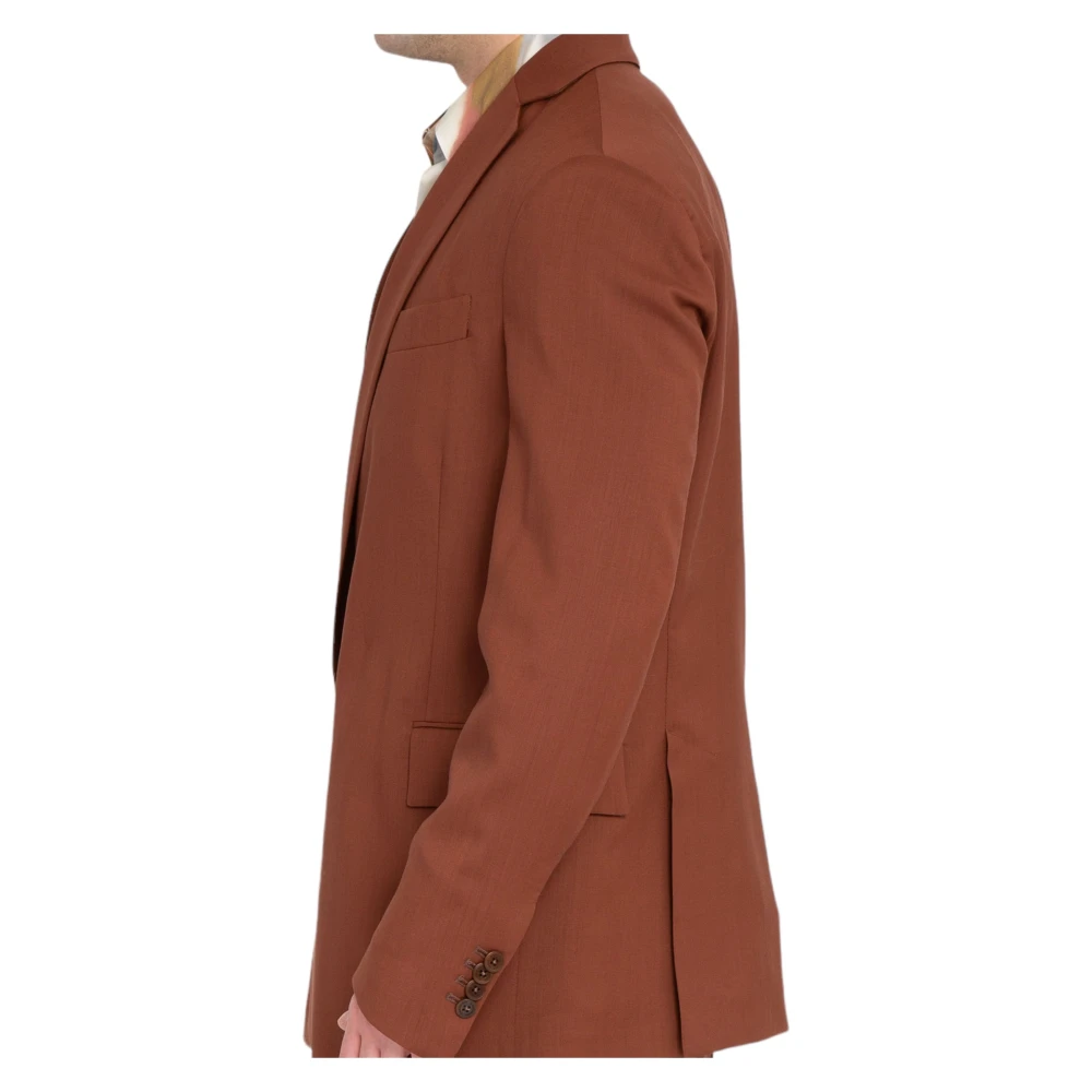Costumein 1-knoops wollen blazer in 9915 Brown Heren