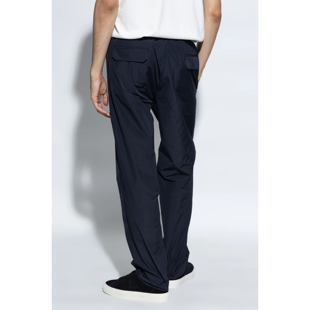 Moncler Wijdvallende nylonbroek Blue Heren