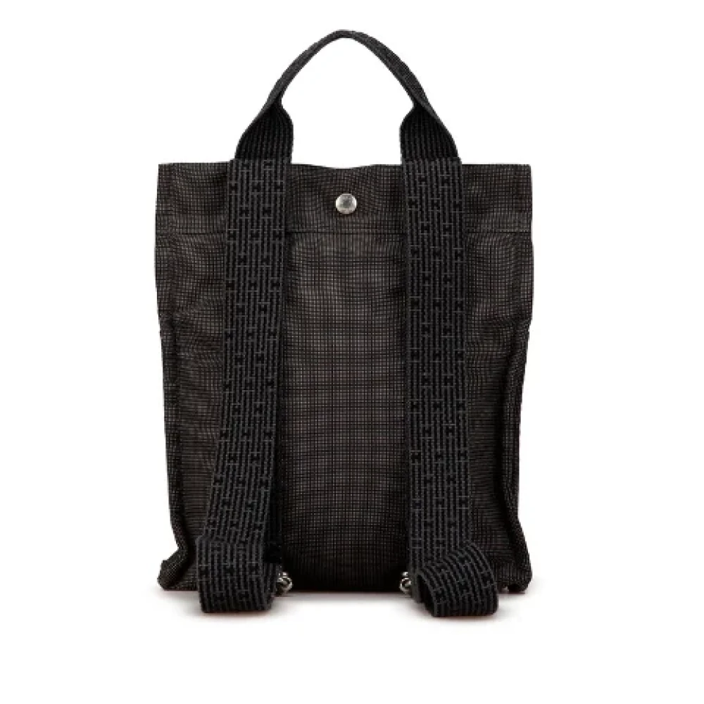 Hermès Vintage Pre-owned Canvas backpacks Gray Dames