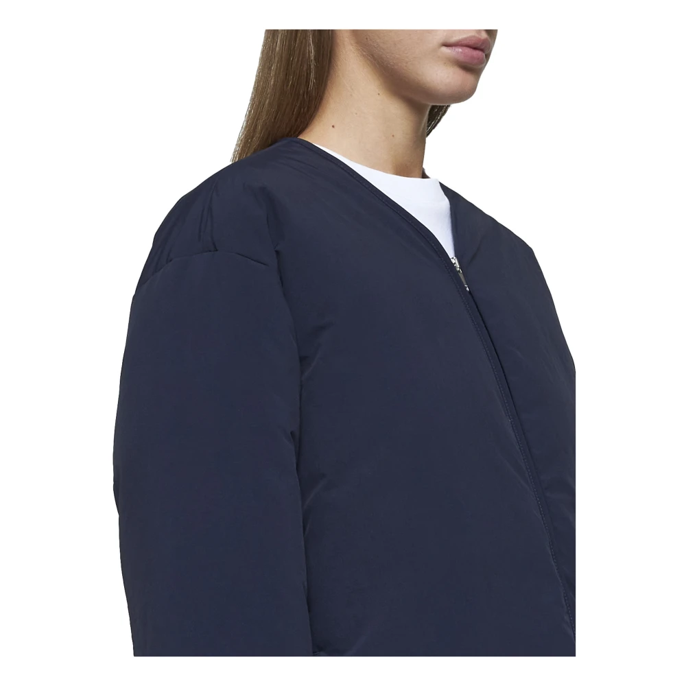 Jil Sander Midnight Blue Padded Down Jacket Blue Dames