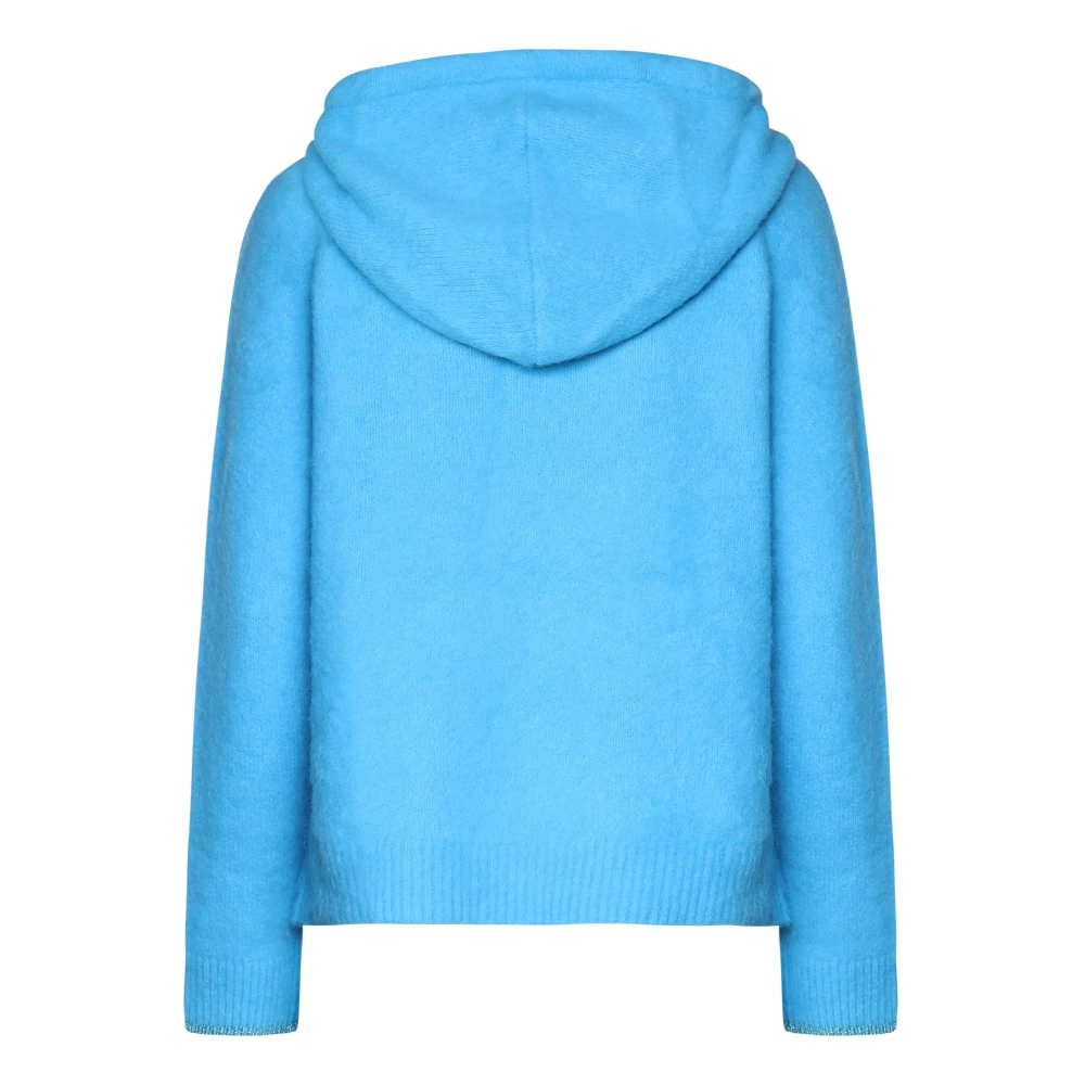pinko Blauwe Katoenen Hoodie Italië Blue Dames