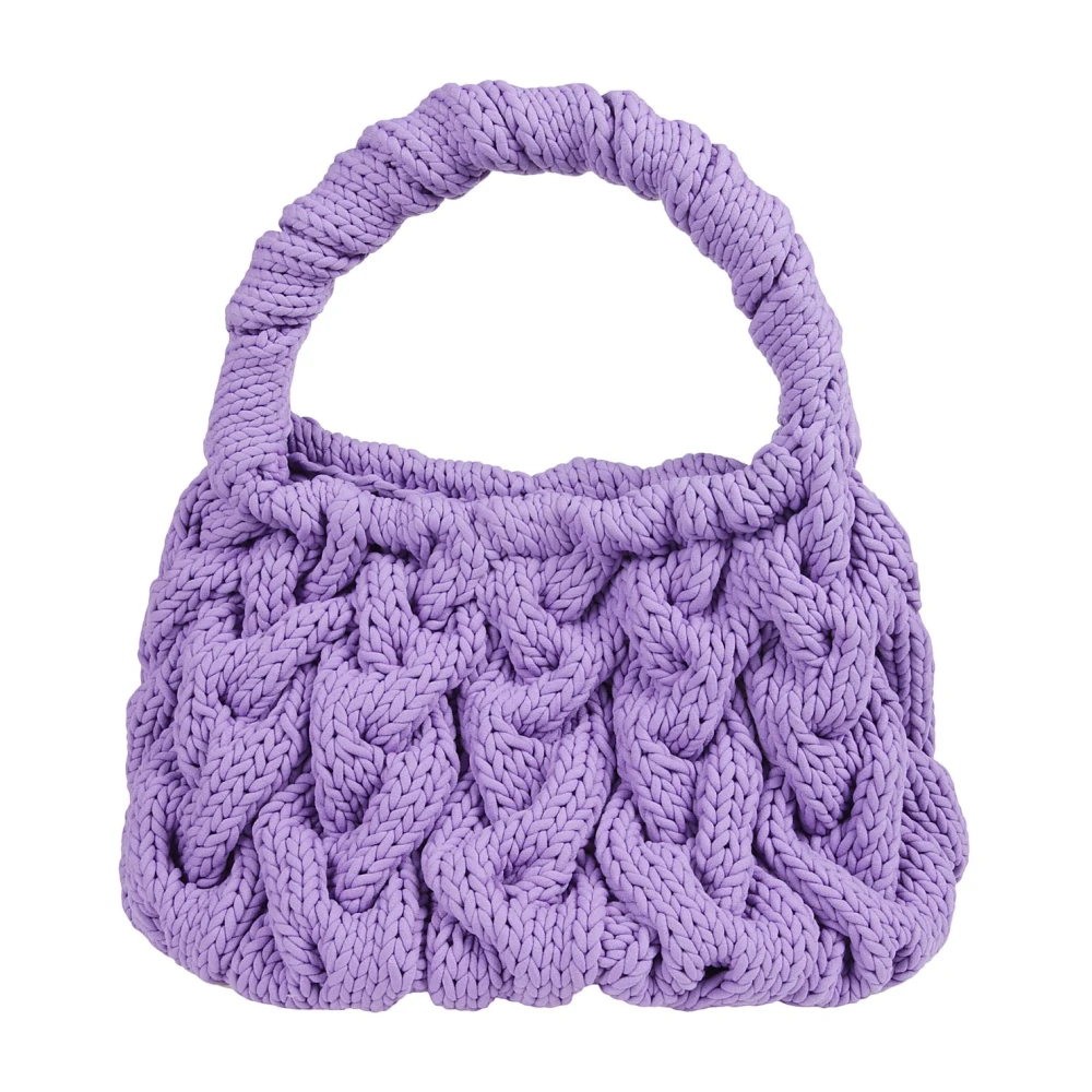JW Anderson Stijlvolle Cable Knit Tas Purple Dames