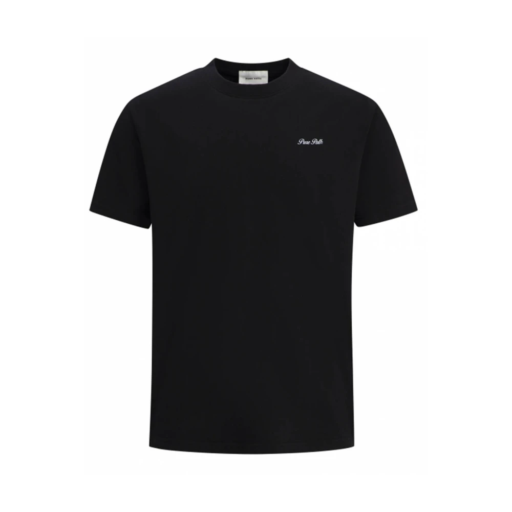 Pure Path Ronde hals SS T-shirt Loose Fit Black Heren