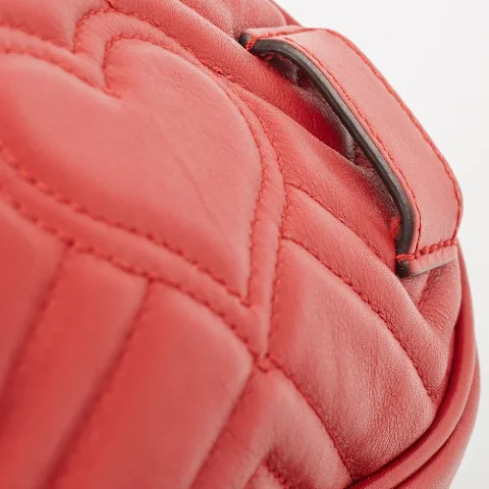 Gucci Vintage Pre-owned Leather handbags Red Dames