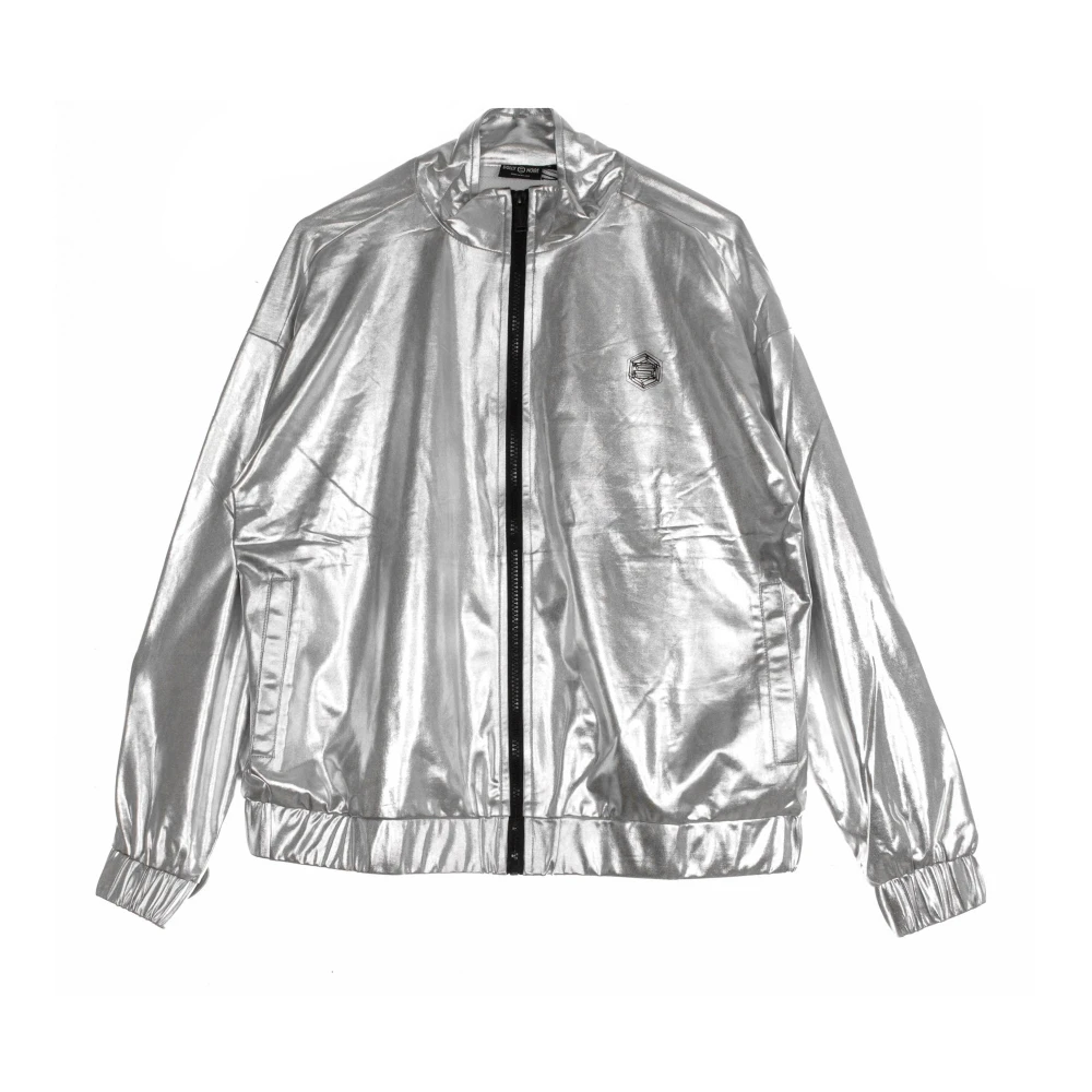 Dolly Noire Zilver Chrome Trainingspak Jas Gray Dames