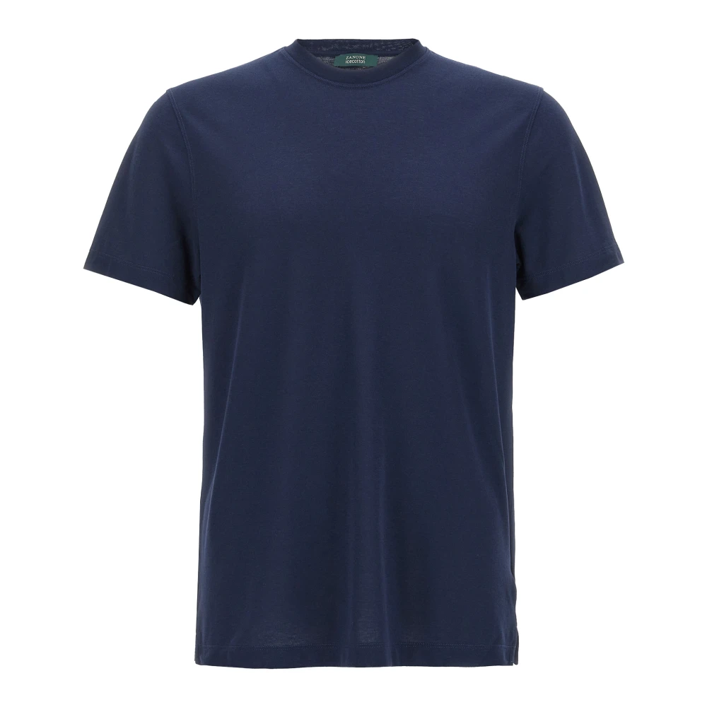 Zanone Men's Blue Ice Cotton T-Shirt - T-Shirts - Xl - Tops