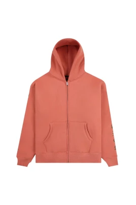 Broderad Zip Up Hoodie