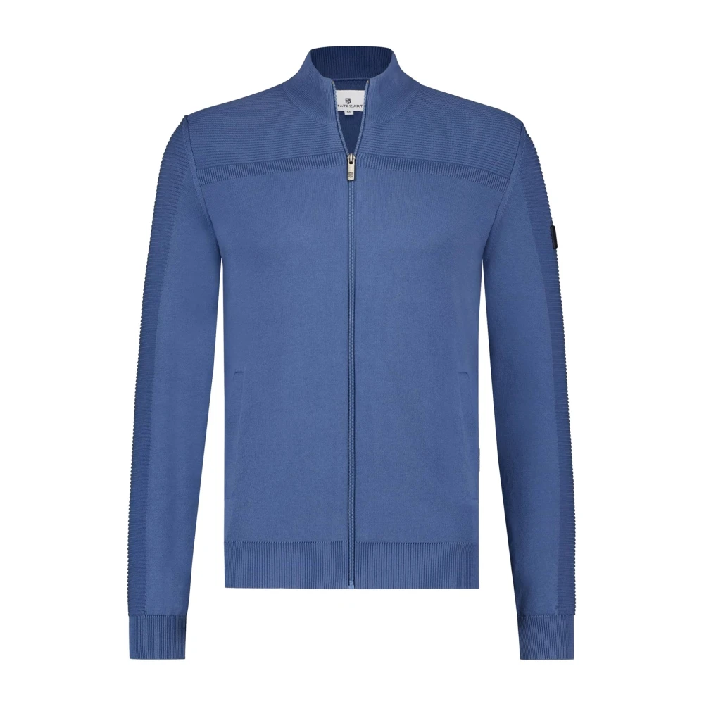 State of Art Blauw Vest met Rits Heren Blue Heren