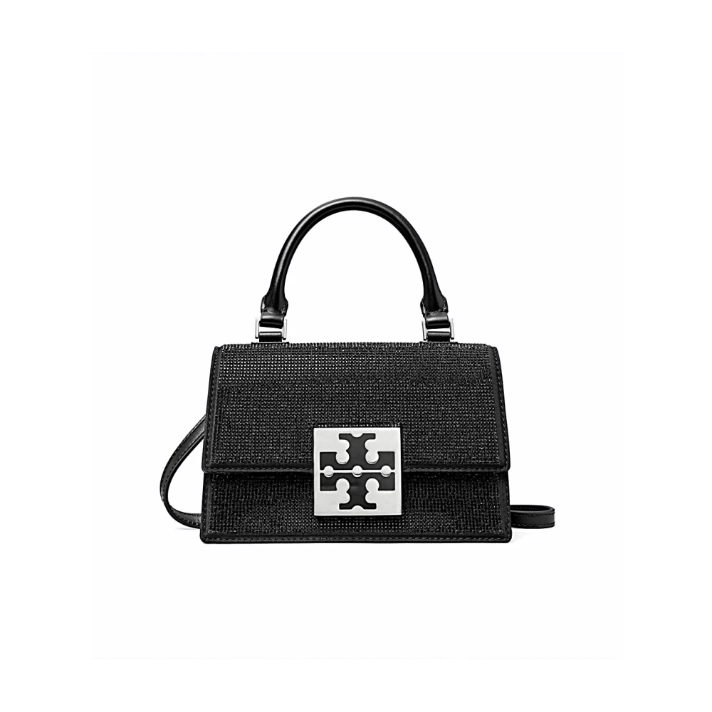 TORY BURCH Stijlvolle Leren Tas voor Vrouwen Black Dames