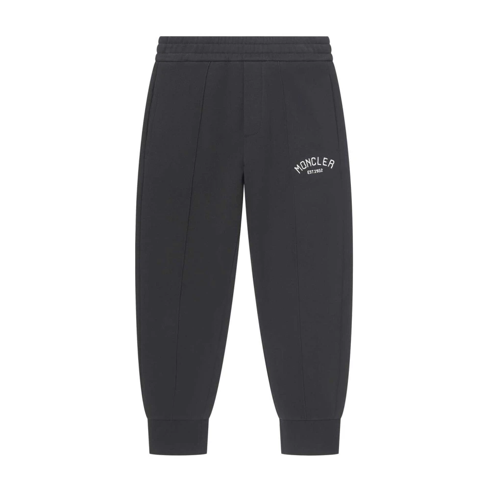 Moncler Boys Black Kids Joggers With Logo Patch