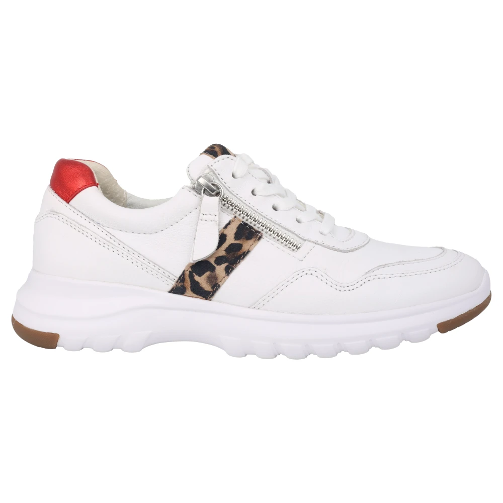 Gabor Witte leren damessneaker Dames Schoenen