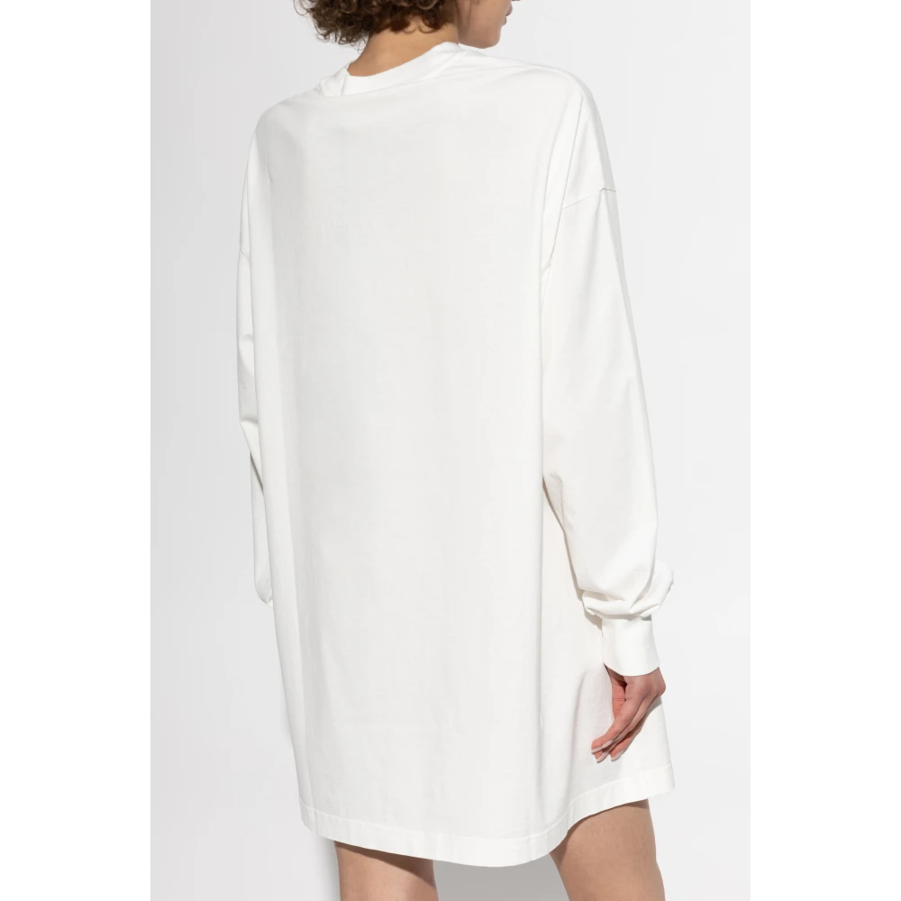 Palm Angels Jurk met Logo White Dames