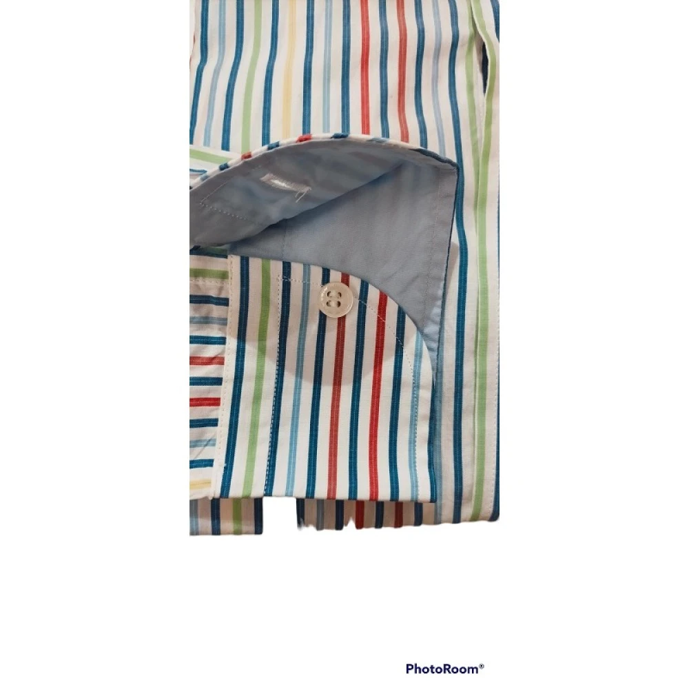 Harmont & Blaine Multicolor Gestreept Katoenen Overhemd Blue Heren