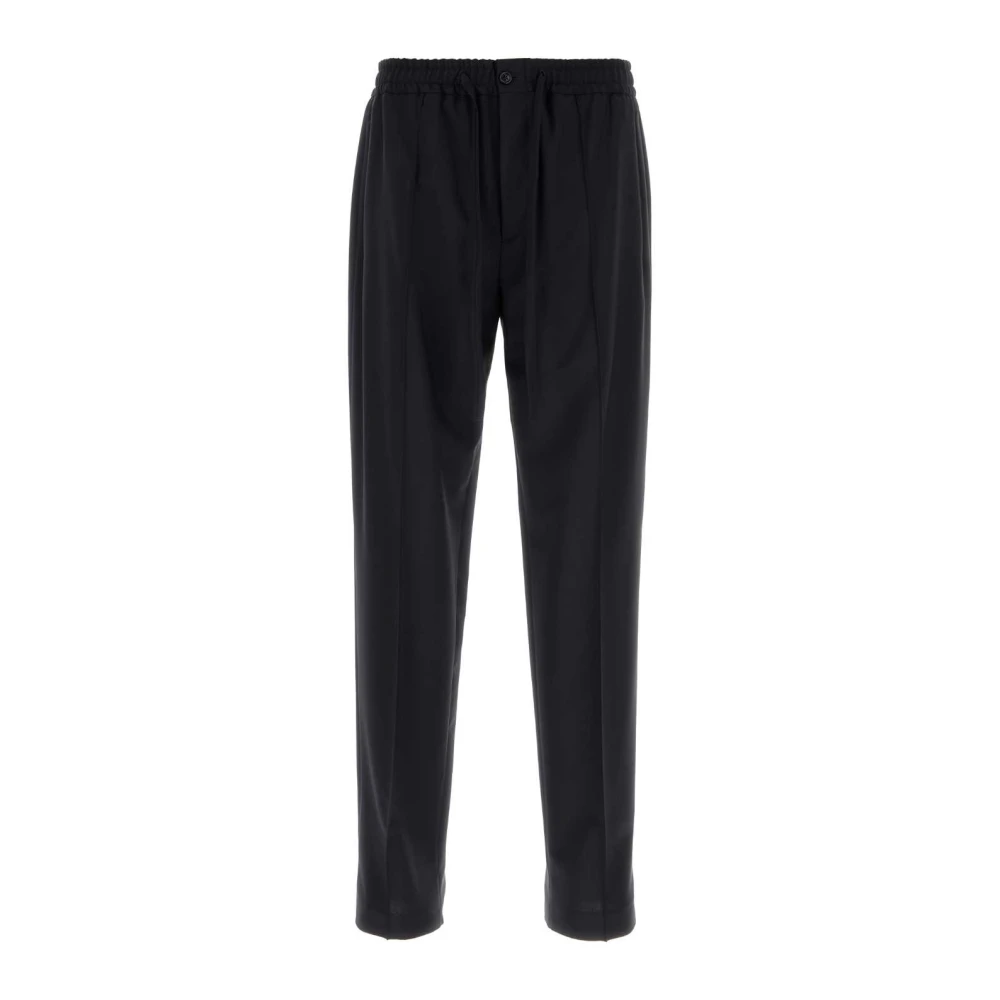 Valentino Garavani Black Wool Blend Cropped Trousers - Male - Cropped Trousers - Xl - Trousers