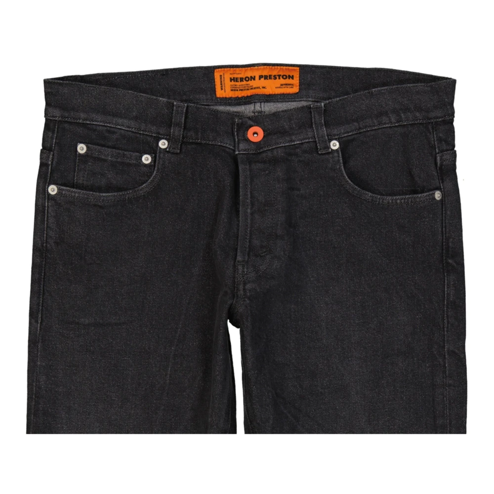 Heron Preston Slimme Denim Jeans met Logopatch Black Heren