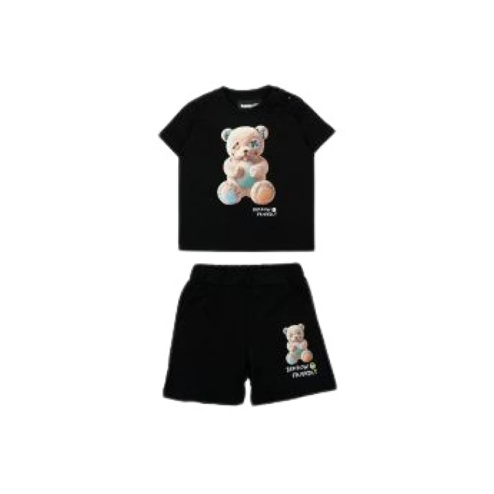 Barrow Black Kids Sets, Male, 3 Y, T-Shirt And Bermuda Set