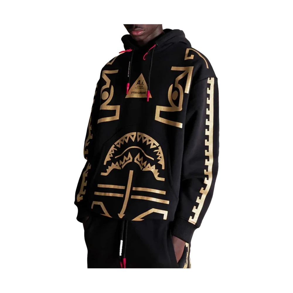 Sprayground Zwarte Grafische Trui Black Heren
