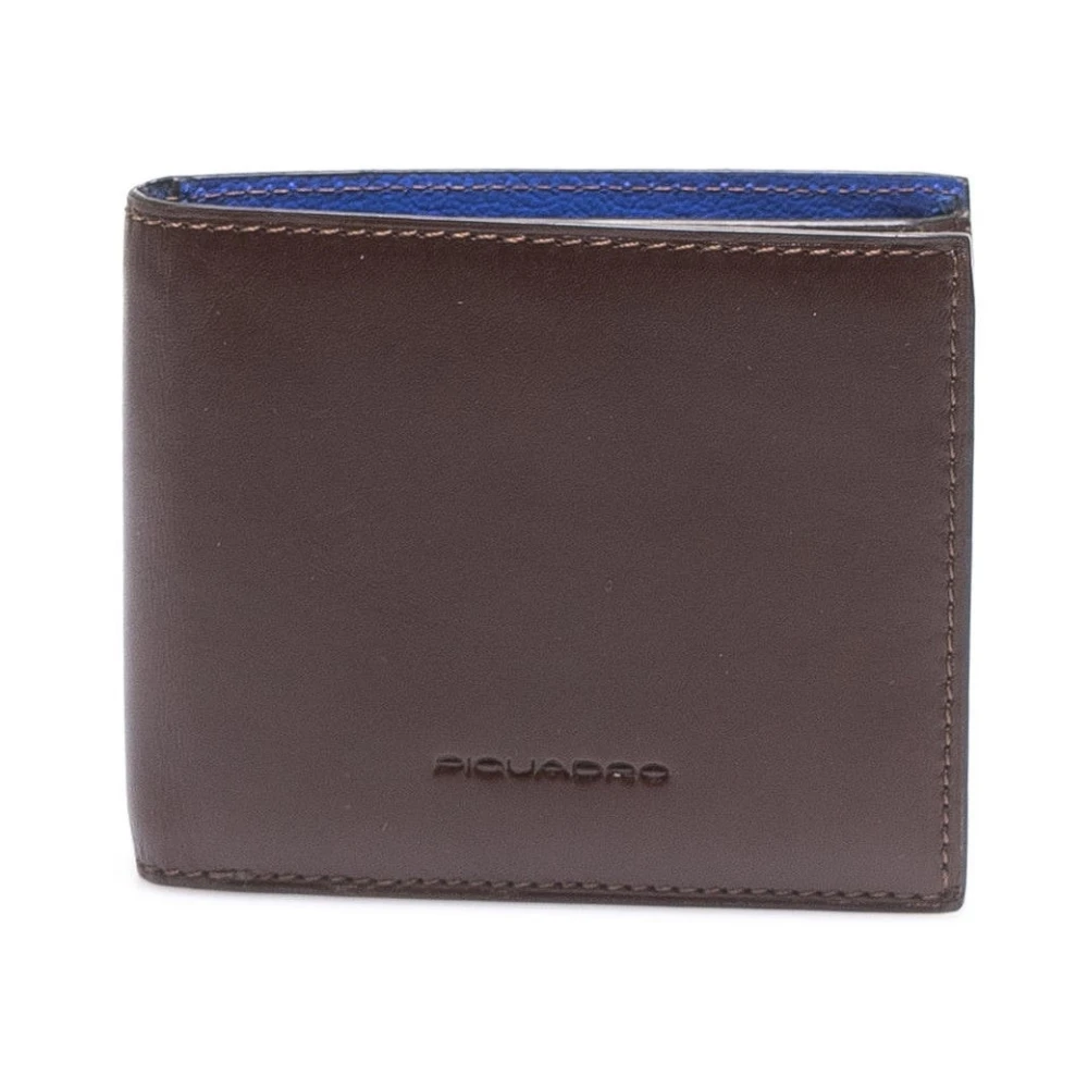 Piquadro Men's Brown Wallets & Cardholders, One Size, Leather Wallet And Docut Holder