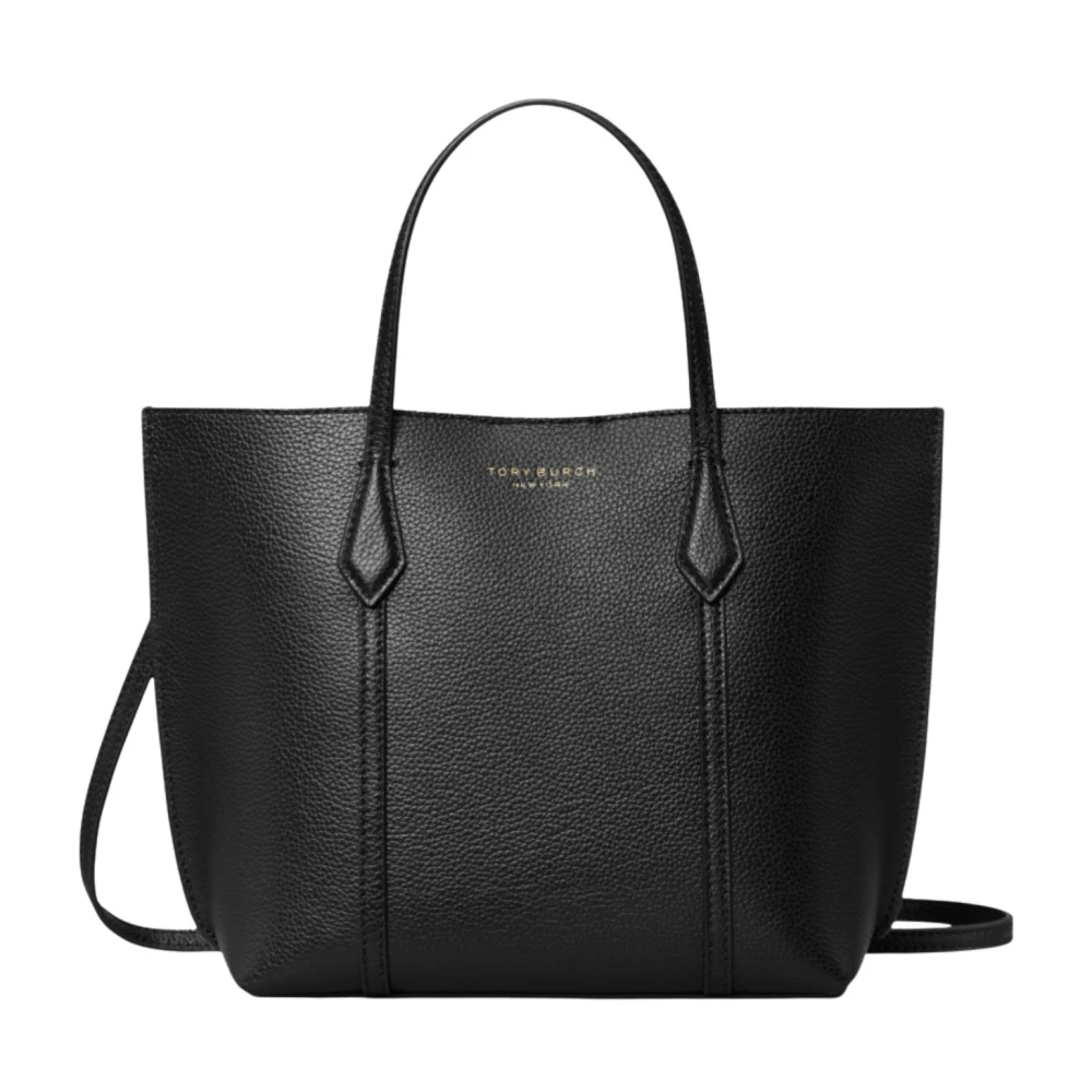 Tory Burch Vrouw Zwart Compacte E Leren Winkel Tas,E Kleine Tote Tassen