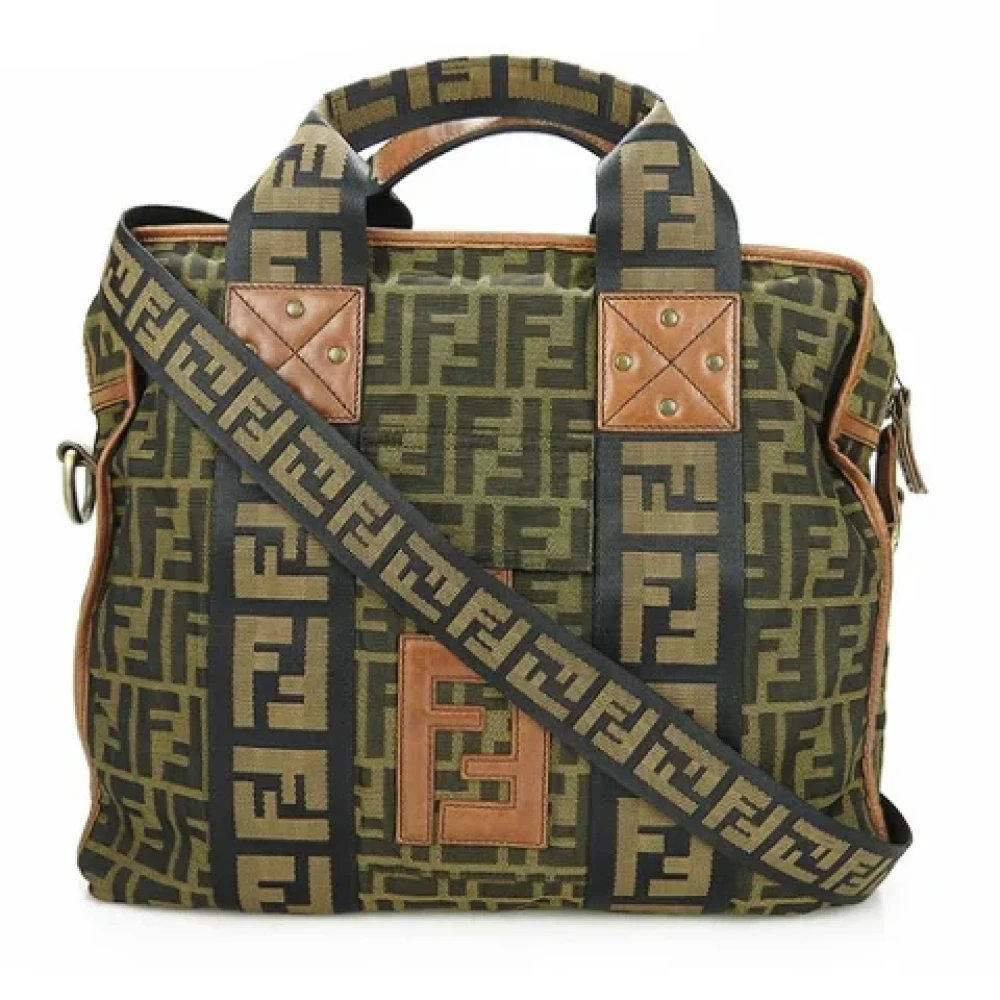 Fendi Vintage Pre-owned Canvas handbags Brown Dames