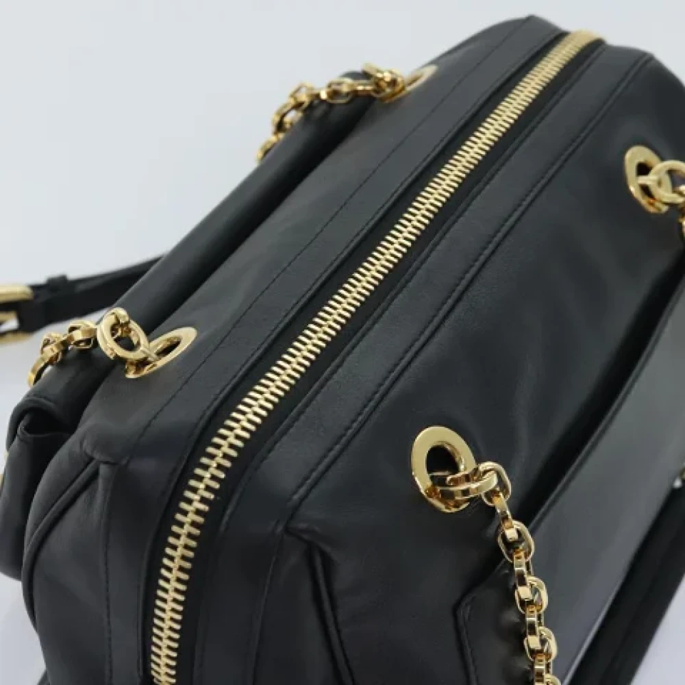 Salvatore Ferragamo Pre-owned Leather shoulder-bags Black Dames
