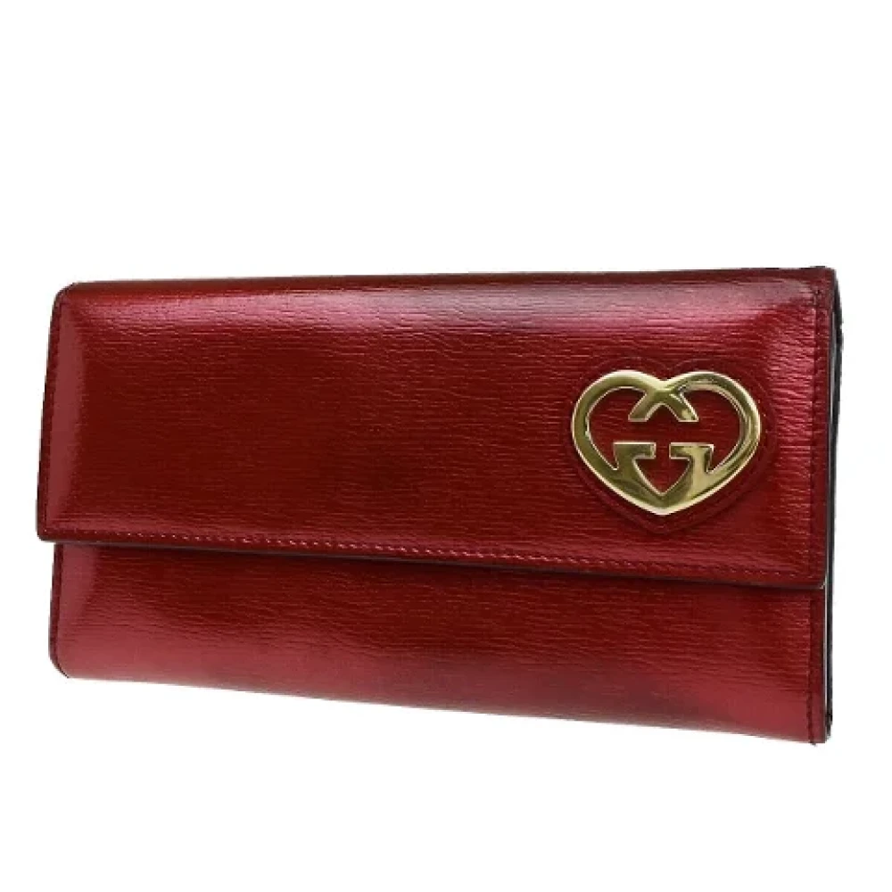 Gucci Vintage Pre-owned Leather wallets Red Dames