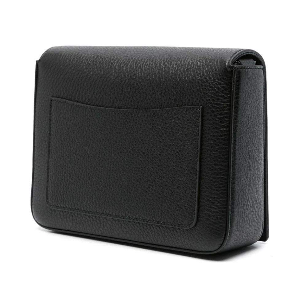 Dolce & Gabbana Zwarte Pebble Textuur Logo Schoudertas Black Heren