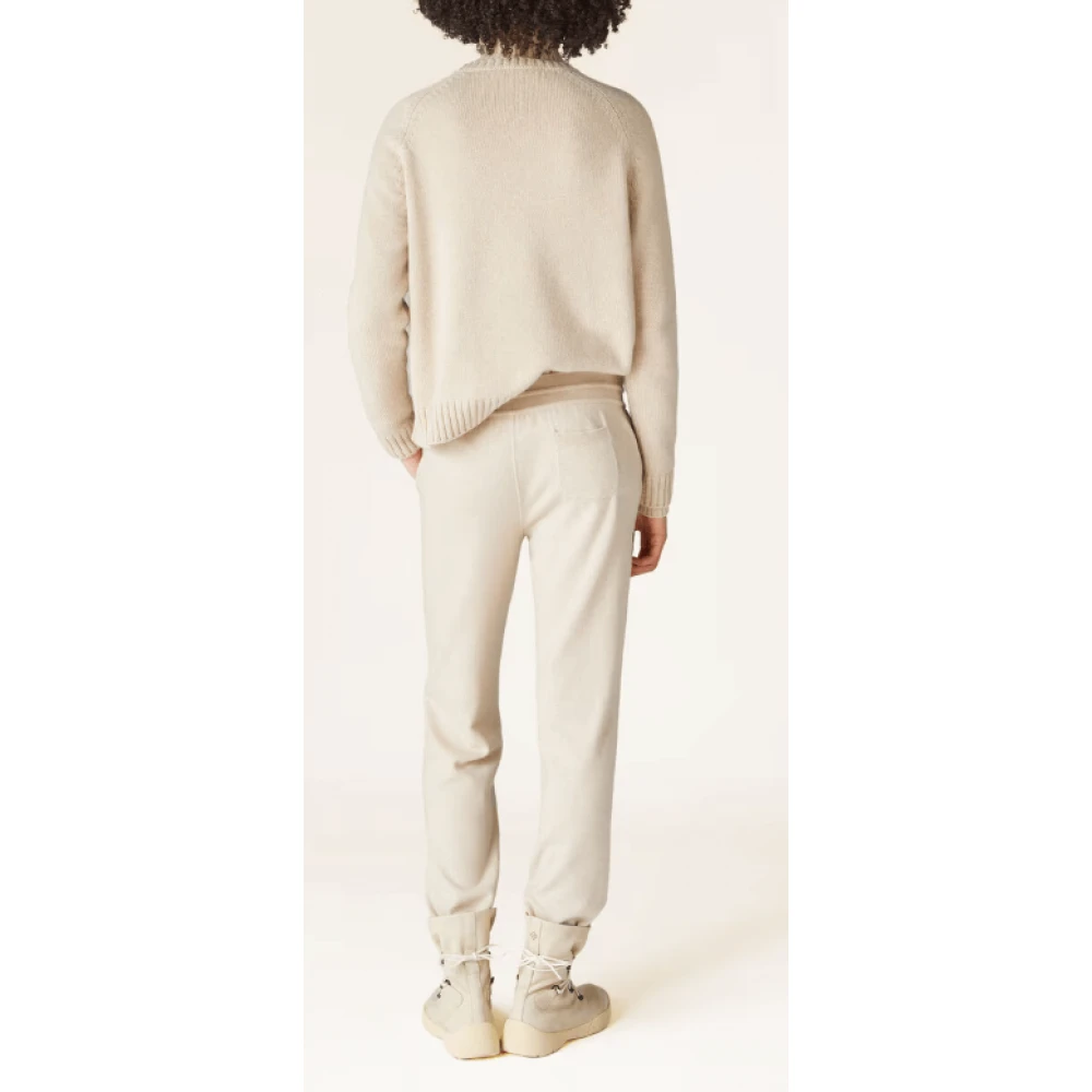 Loro Piana Kasjmier Beige Gebreide Broek Beige Dames