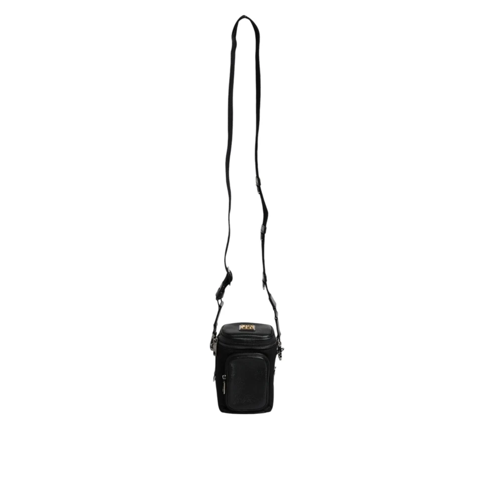 Dolce & Gabbana Zwarte leren Crossbody cameratas Black Heren